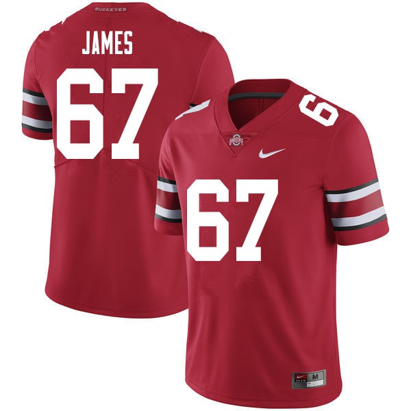 Ohio State Buckeyes #67 Jakob James Men Player Jersey Red